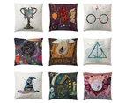 Harry Potter Cartoon Pattern Watercolor Pillowcase Zipper Pillow Cushion Cover-2#