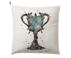 Harry Potter Cartoon Pattern Watercolor Pillowcase Zipper Pillow Cushion Cover-2#