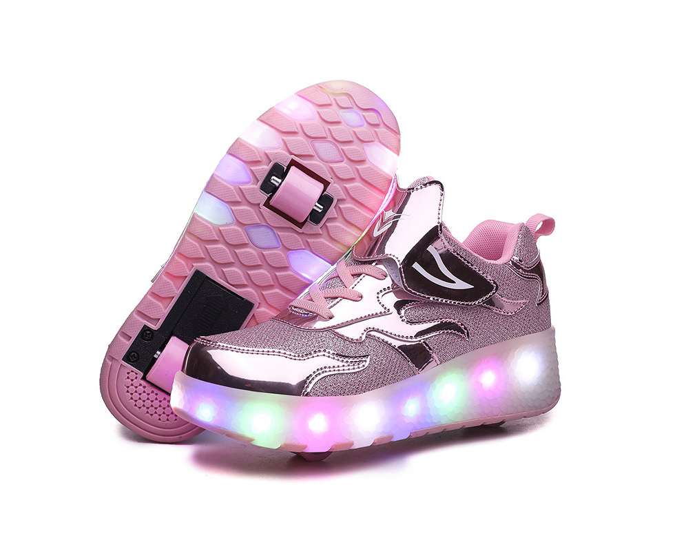 Light Up Shoes Led Shoes Kids Led Roller Skate Shoes With Double Wheel Usb  Charge Light Up Roller Shoes Gift For Girls Boys Chil Kids' Sneakers  AliExpress | Led Light Up Roller