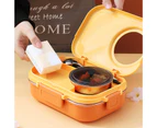 1 Set 900ml Camera Appearance Cutlery Slot Large Capacity Bento Box with Chopsticks Spoon Bento Box Cartoon Double Layer Separate Lunch Box for School
