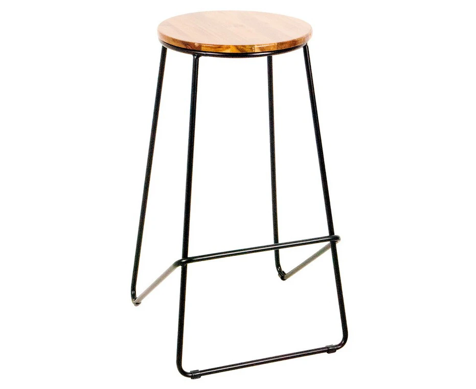 Acacia barstool, black