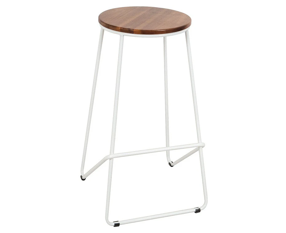 Acacia barstool, white