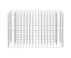 vidaXL Gabion Raised Bed Patio Basket Planter Pot Galvanised Steel Multi Sizes