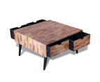 Coffee Table with 4 Drawers Reclaimed Teak Wood