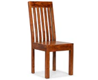 Dining Chairs 2 pcs Solid Wood with Honey Finish Modern