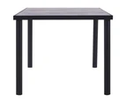 Dining Table Black and Concrete Grey 200x100x75 cm MDF
