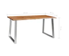 Dining Table Solid Acacia Wood And Stainless Steel