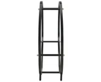 Firewood Rack Black 70x20x70 cm Steel