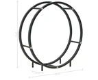 Firewood Rack Black 70x20x70 cm Steel