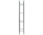 Firewood Rack Black 50x20x150 cm Steel