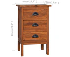Bedside Cabinet 40x35x60 cm Solid Teak Wood Bedside Table