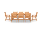 9 Piece Garden Dining Set Solid Acacia Wood