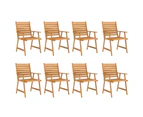 9 Piece Garden Dining Set Solid Acacia Wood