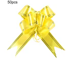 50 Pcs/Set Beautiful Pull Flower Ribbons 10 Color Bow-knot