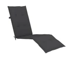 Outdoor Deck Chair with Footrest and Cushion Solid Acacia Wood