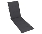 vidaXL Outdoor Deck Chair with Footrest and Cushion Solid Acacia Wood