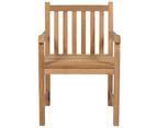 vidaXL Outdoor Chairs 8 pcs Solid Teak Wood