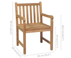 vidaXL Outdoor Chairs 8 pcs Solid Teak Wood