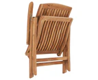 vidaXL Reclining Garden Chairs with Cushions 6 pcs Solid Teak Wood