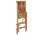 Folding Garden Chairs 8 pcs Solid Wood Teak