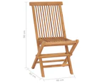 Folding Garden Chairs 8 pcs Solid Wood Teak