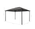 vidaXL Gazebo with Roof Aluminium 4x3x2.6 m Black