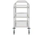 Kitchen Carts 3 Tier Kitchen Trolley 95X45x83.5 Cm Stainless Steel