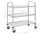 Kitchen Carts 3 Tier Kitchen Trolley 95X45x83.5 Cm Stainless Steel