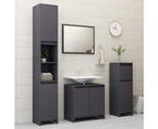 Bathroom Cabinet Grey 60x33x61 cm Engineered Wood STORAGE