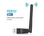 Wireless Network Card Data Encryption with Antenna ABS 150Mbps 802.11 b/g/n USB WiFi Transceiver for Computer