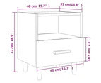 Bedside Cabinet Sonoma Oak 40x35x47 cm Bedside Table