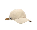 Unisex Baseball Hat Peaked Cap Outdoor Sunscreen Sports Headwear - Beige