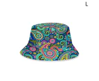 Unisex Adults Kids 3D Paisley Cashew Print Summer Outdoor Sun Hat Bucket Cap - K