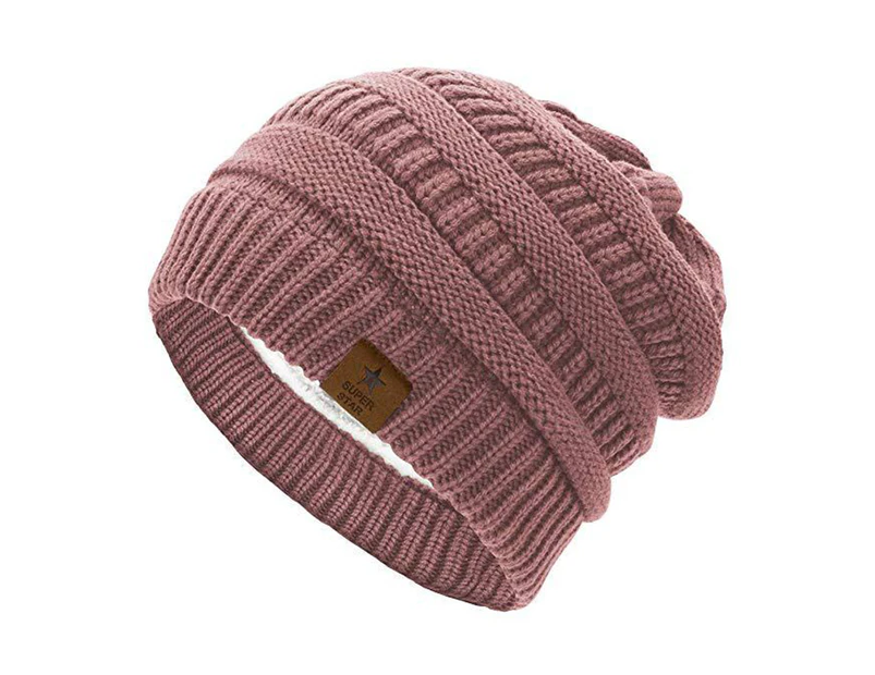 Beanie Hats Non-itchy Good Stretch Warm Daily Cuffed Winter Hat - Skin Pink1