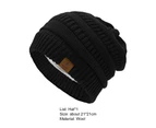Beanie Hats Non-itchy Good Stretch Warm Daily Cuffed Winter Hat - Black