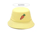 Bucket Hat Wide Brim All-match Skin Friendly Men and Women Fisherman Hat for Daily Life - Yellow