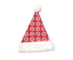 Christmas Hat Snowflakes Plush Ball Men Women Lengthened Striped Plush Beanie Cap Christmas Decor - 3