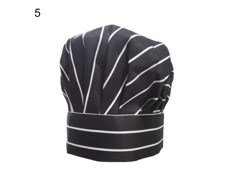 Chef Kitchen Hat Reusable Men Women Simple Flat Top Uniform Cap for Cook Work - 5
