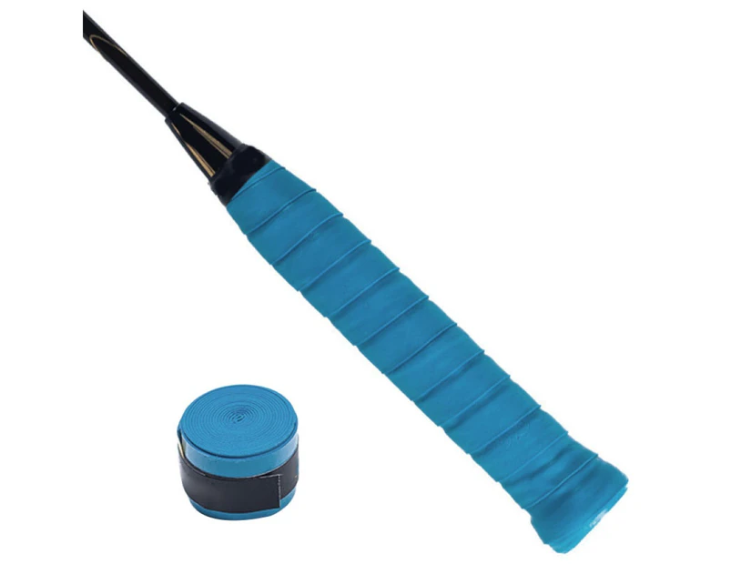 Anti-skid Soft Sweat Absorbed Viscous Overgrip Tennis Racket Handle Grip Band-Blue