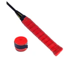 Anti-skid Soft Sweat Absorbed Viscous Overgrip Tennis Racket Handle Grip Band-Red