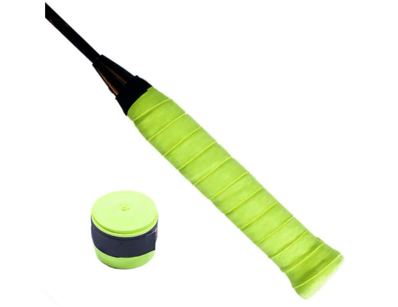 Anti-skid Soft Sweat Absorbed Viscous Overgrip Tennis Racket Handle Grip Band-Flourescent Green