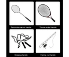 Anti-skid Soft Sweat Absorbed Viscous Overgrip Tennis Racket Handle Grip Band-Black
