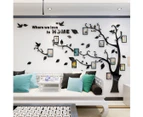 Wall Decal Tree 3d Diy Wall Sticker Sticker Picture Frame Photo Tree Wall Sticker Wall Decoration Home Children's Room Living Room Bedroom-2 Schwarz Links