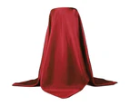 Women Headscarf Square Imitation Silk Scarf Head Wrap Shawl for Daily Life - Wine Red