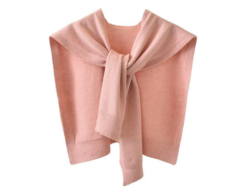 Women Shawl Super Wear Resistant Eye-catching Women All-Match Knitting Shawl Long Neck Wrap Birthday Gift - Pink