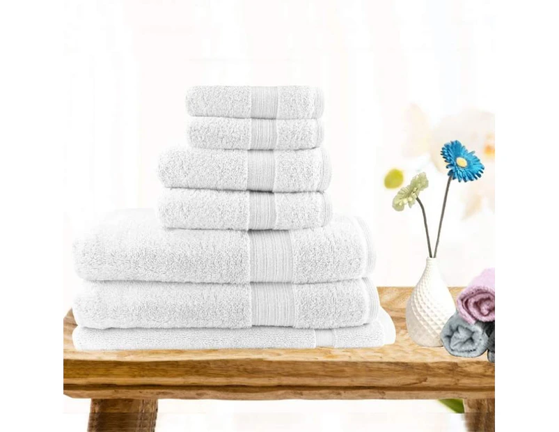 Softouch Light Weight Soft Premium Cotton Bath Towel 7 Piece Towel Pack