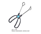 Heat Resistance Barbecue Clip Non Slip Stainless Steel One Hand Operation Scissor Tong Kitchen Accessories