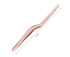 Non-Slip Plating Tweezer High Strength Stainless Steel Serving Presentation BBQ Tongs Seafood Tool - Rose Gold