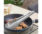 Stainless Steel Food BBQ Grill Cooking Steak Tongs Locking Clip Kitchen Cookware