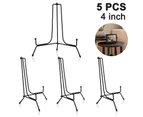 5Pcs 4 Inch Plate Holder,Iron Display Stand,Iron Easel Plate Display Photo Holder Stand